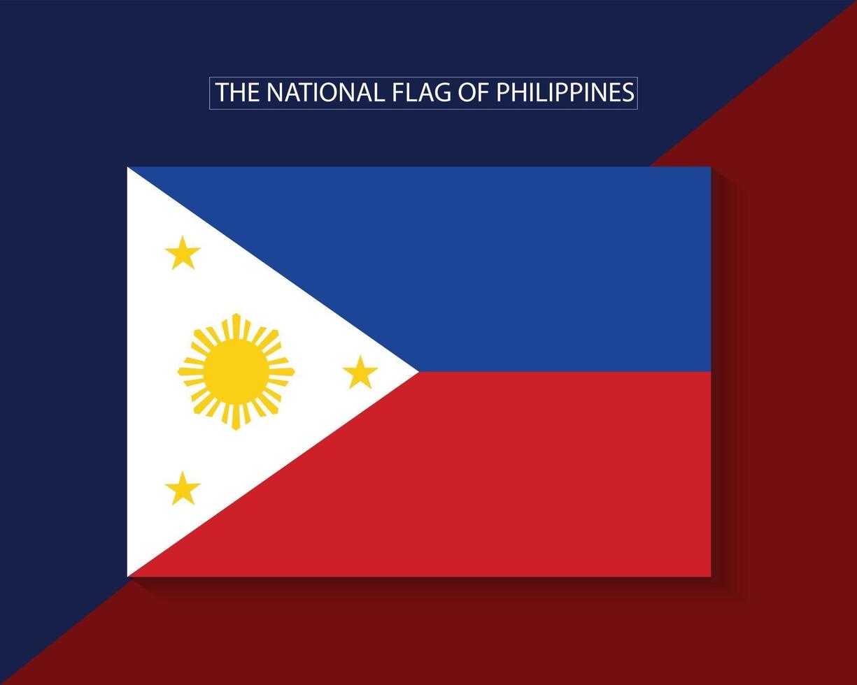 le drapeau national des philippines vector design