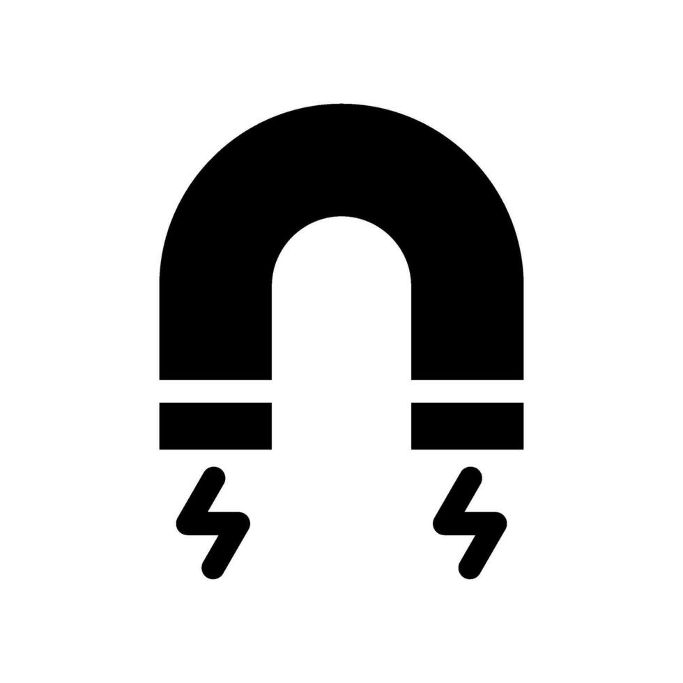 aimant icône vecteur symbole conception illustration