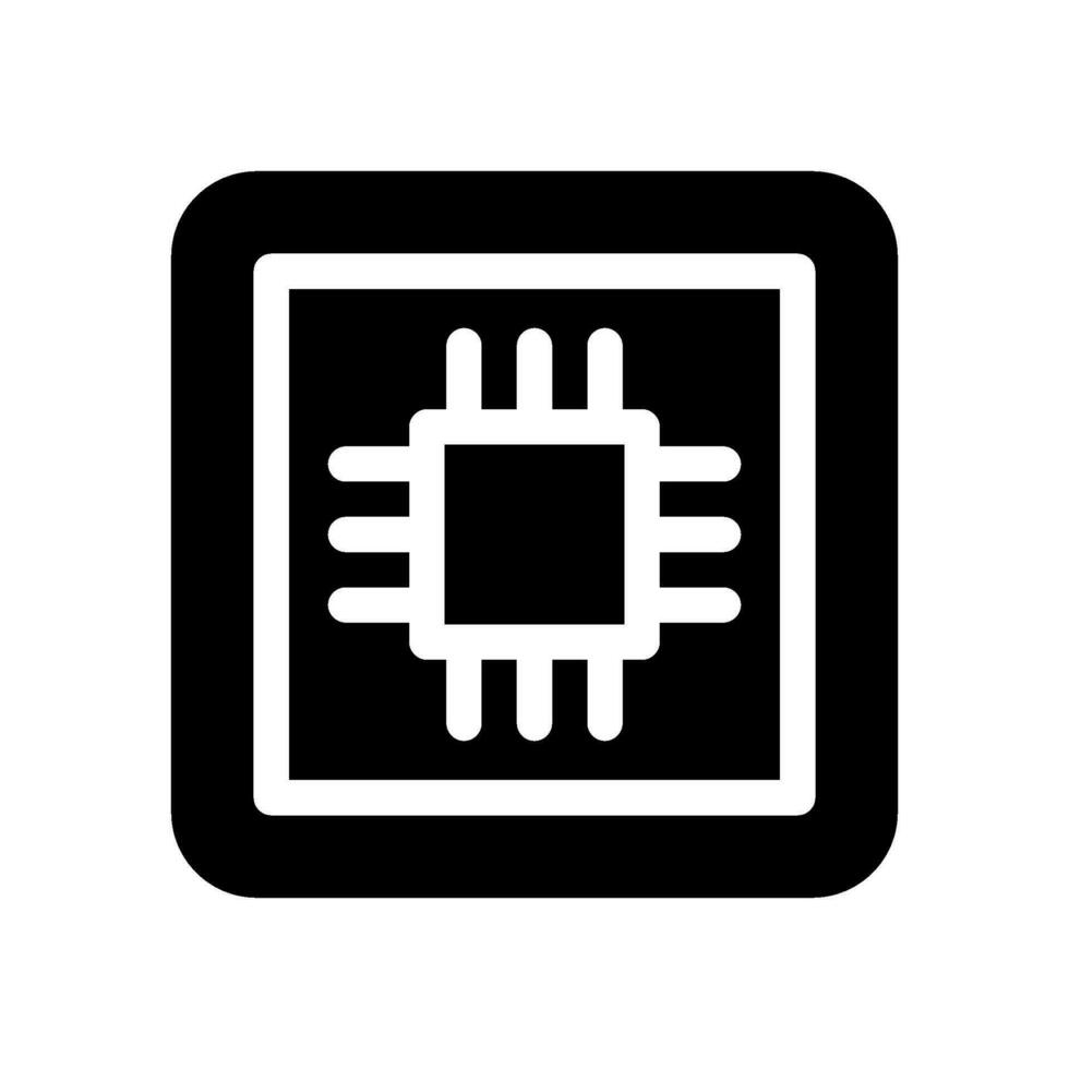 processeur icône vecteur symbole conception illustration