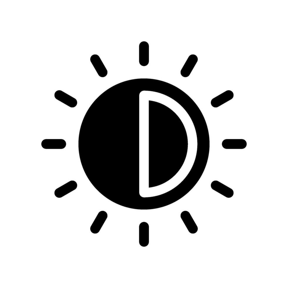 luminosité icône vecteur symbole conception illustration