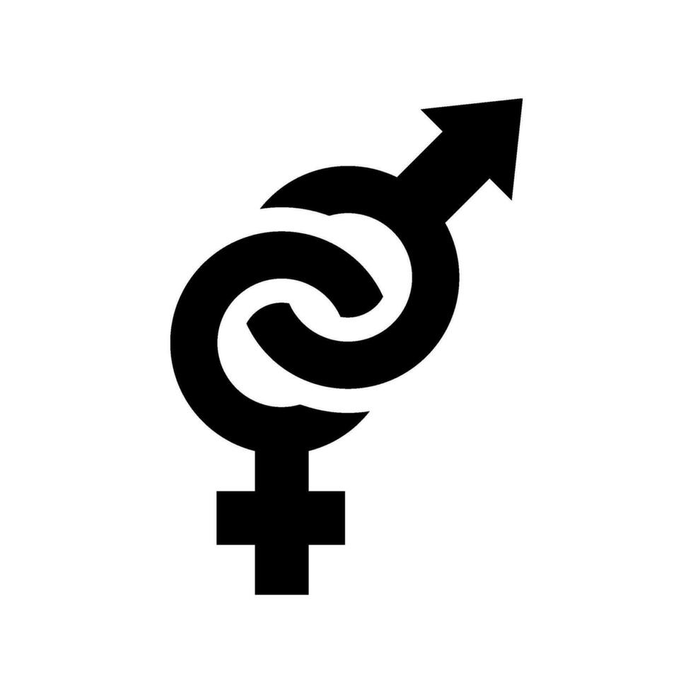 le sexe fluide icône vecteur symbole conception illustration