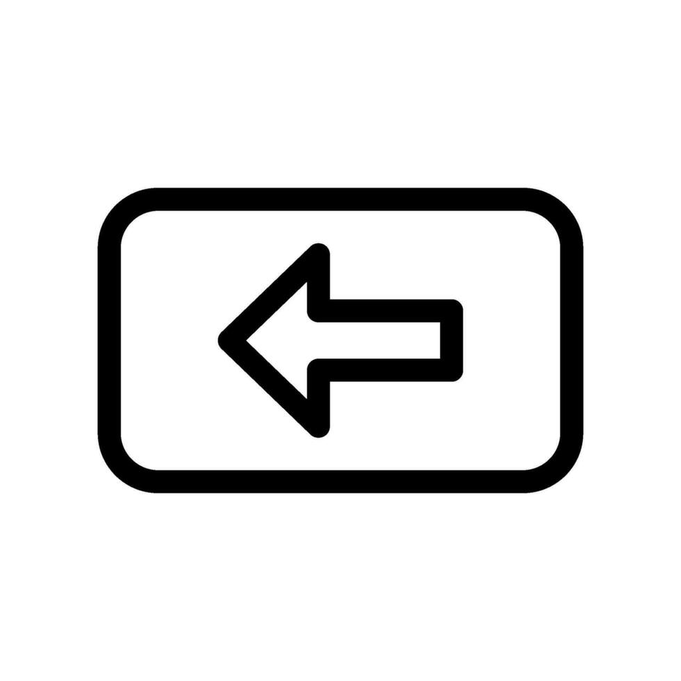 retour arrière icône vecteur symbole conception illustration
