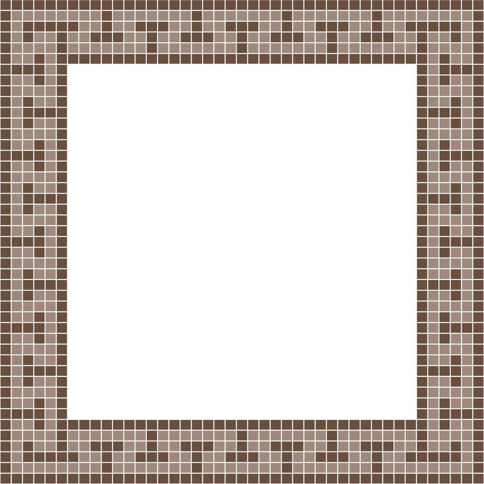 marron tuile cadre, mosaïque tuile cadre, tuile cadre, sans couture modèle, mosaïque sans couture modèle, mosaïque carrelage texture ou Contexte. salle de bains mur carrelage, sol carrelage avec magnifique modèle vecteur