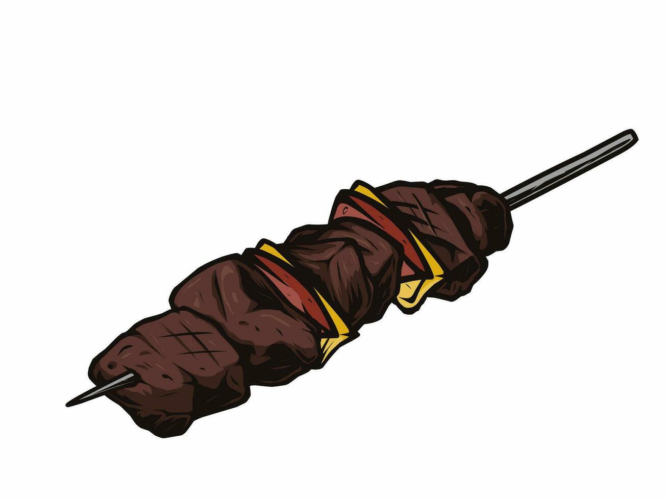 shashlik kebab vecteur dessin