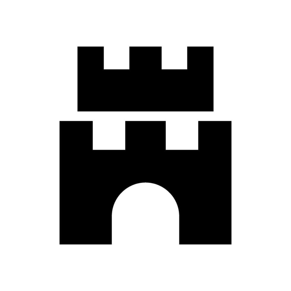 Château icône vecteur symbole conception illustration