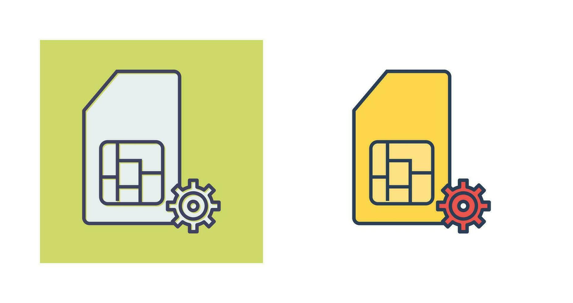icône de vecteur de gestion sim