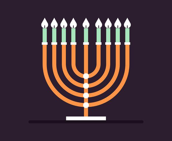 Illustration de la menorah vecteur