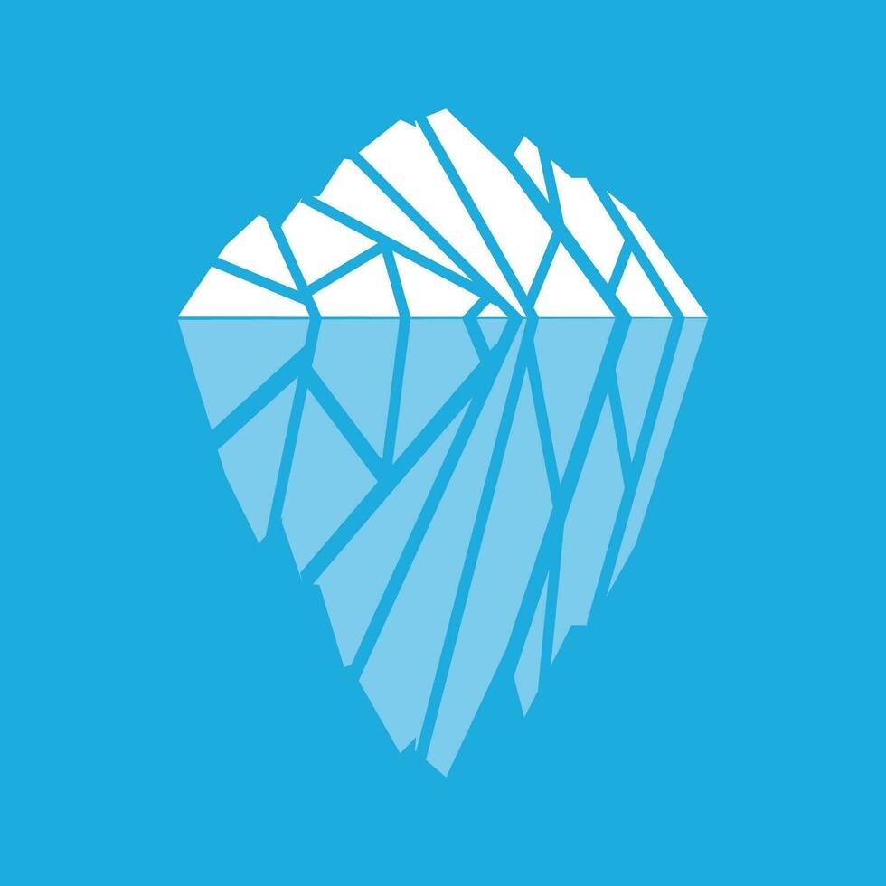 Montagne logo, antarctique iceberg logo conception, la nature paysage vecteur, produit marque illustration icône vecteur