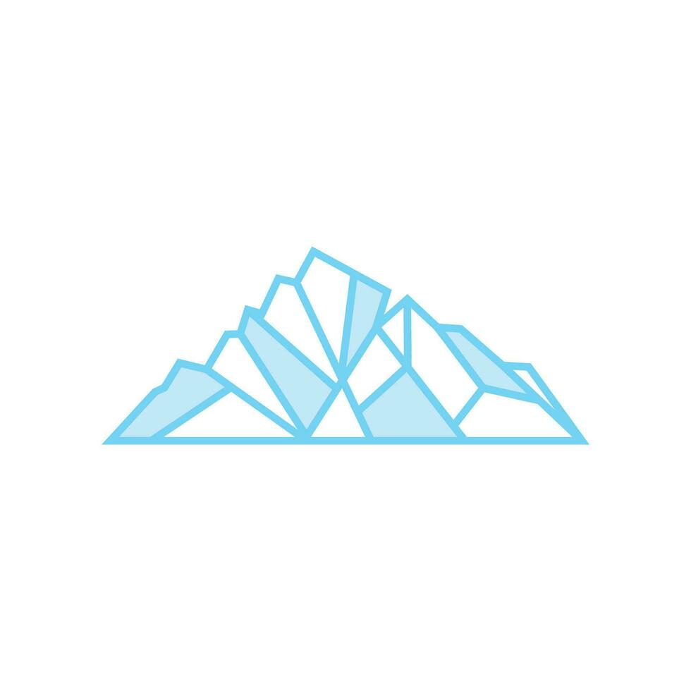 Montagne logo, antarctique iceberg logo conception, la nature paysage vecteur, produit marque illustration icône vecteur