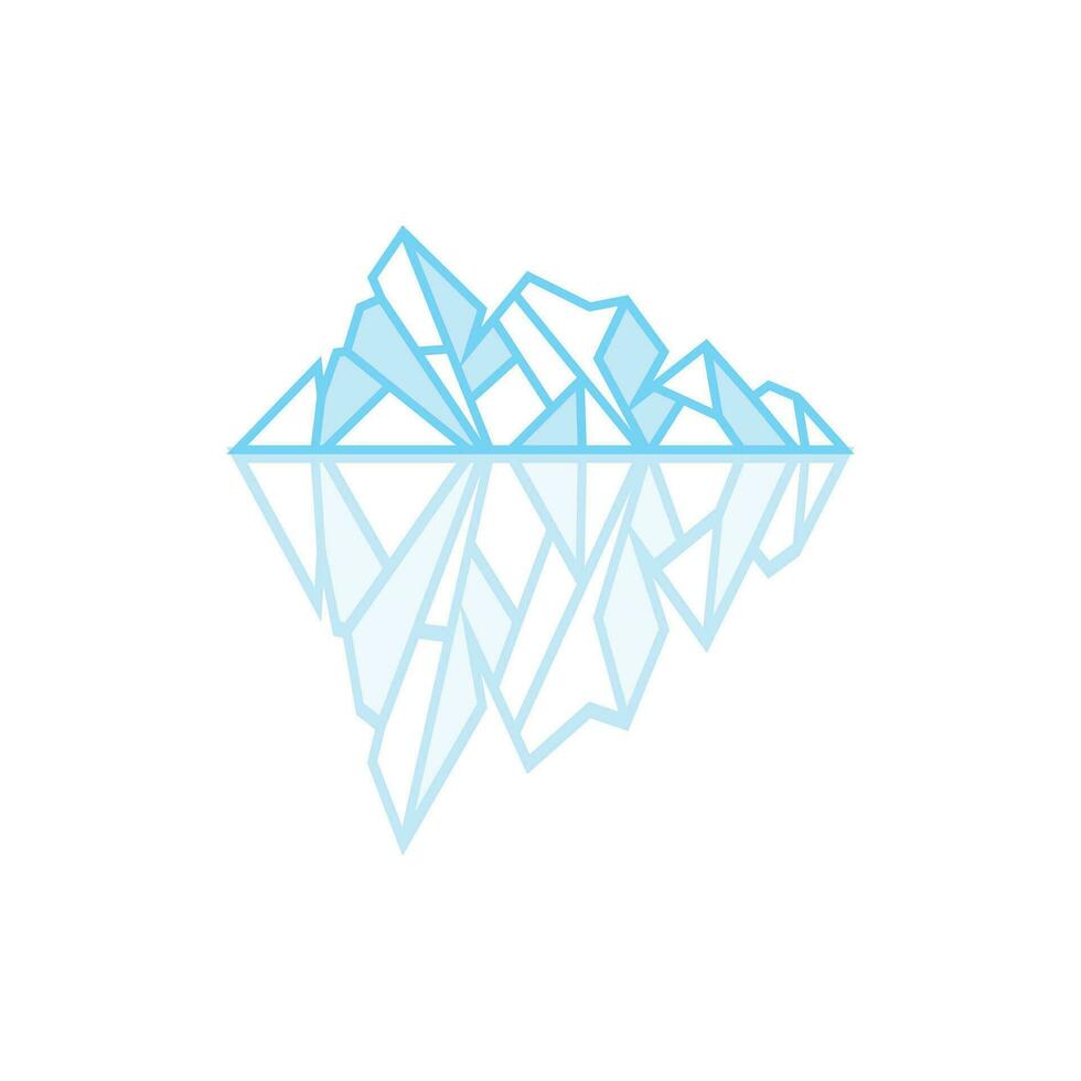 Montagne logo, antarctique iceberg logo conception, la nature paysage vecteur, produit marque illustration icône vecteur