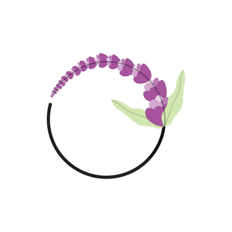 lavande logo, violet plante vecteur, jardin conception, illustration symbole modèle vecteur