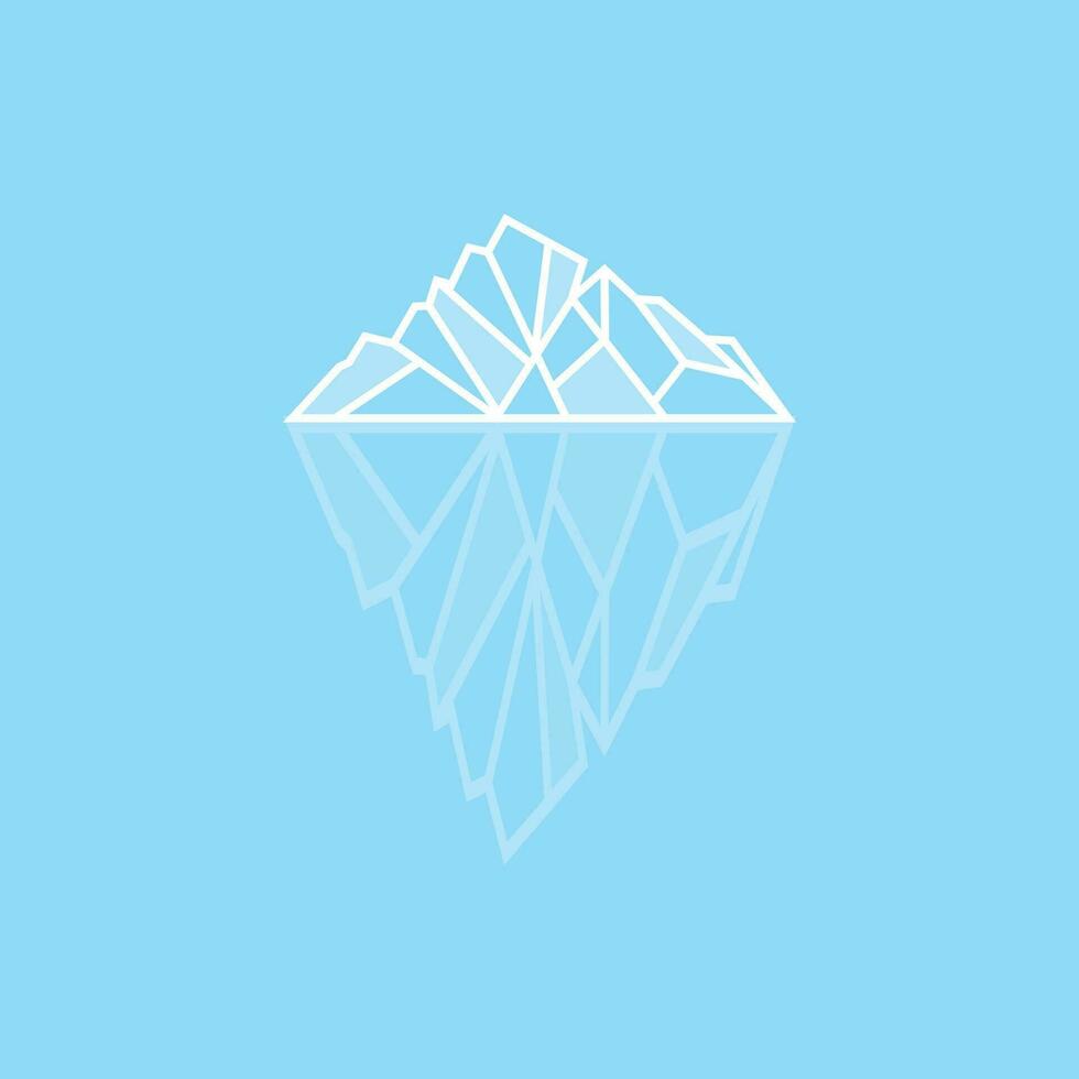 Montagne logo, antarctique iceberg logo conception, la nature paysage vecteur, produit marque illustration icône vecteur