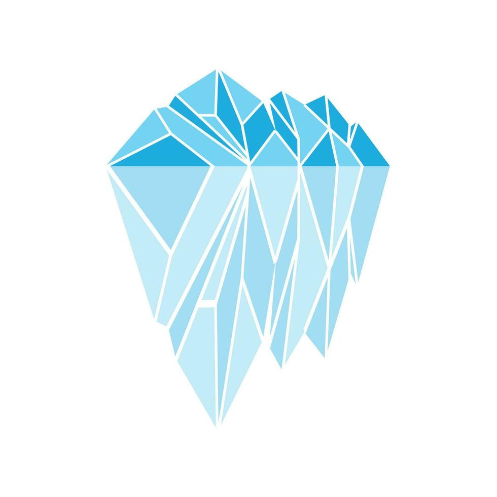 Montagne logo, antarctique iceberg logo conception, la nature paysage vecteur, produit marque illustration icône vecteur