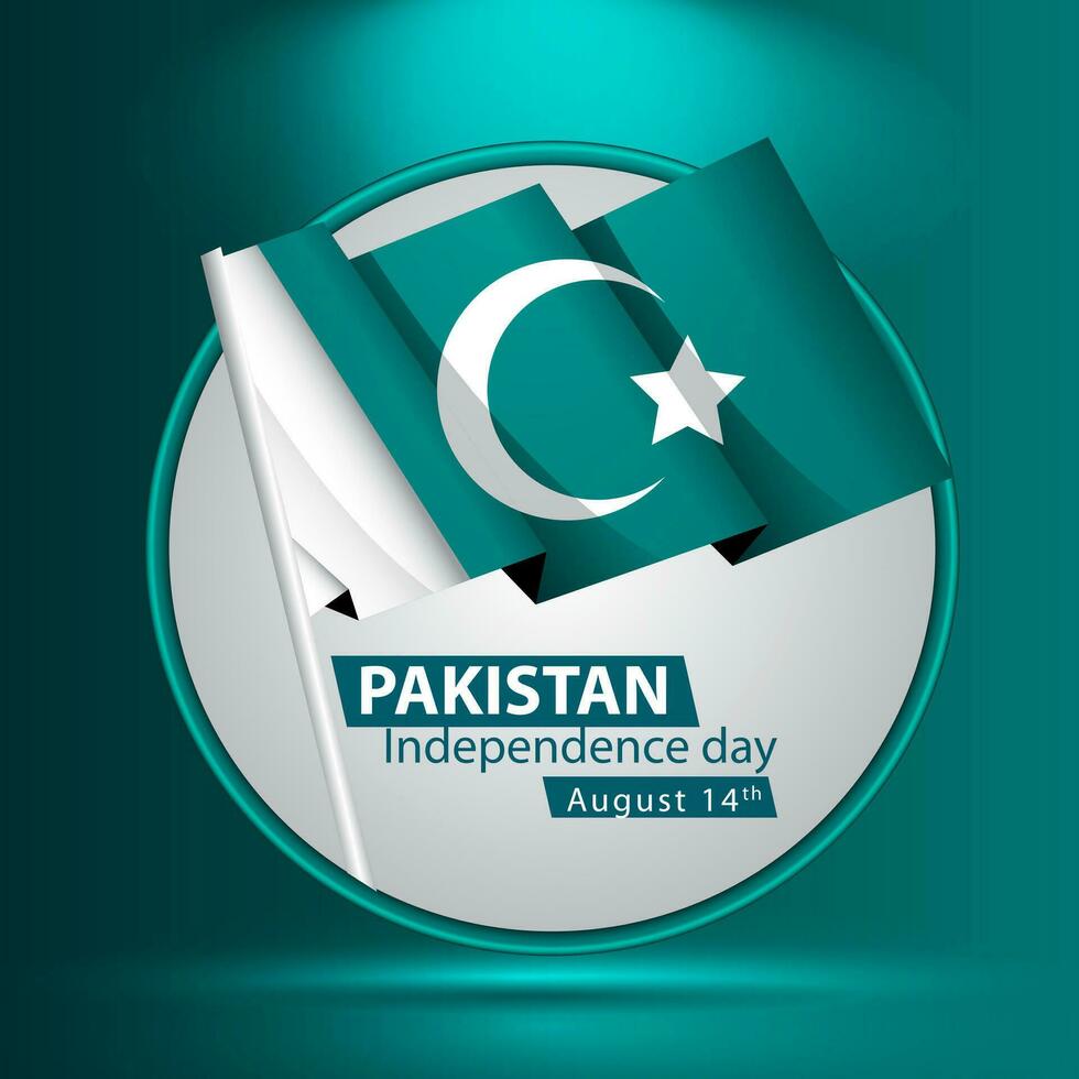 fête de Pakistan indépendance journée vecteur