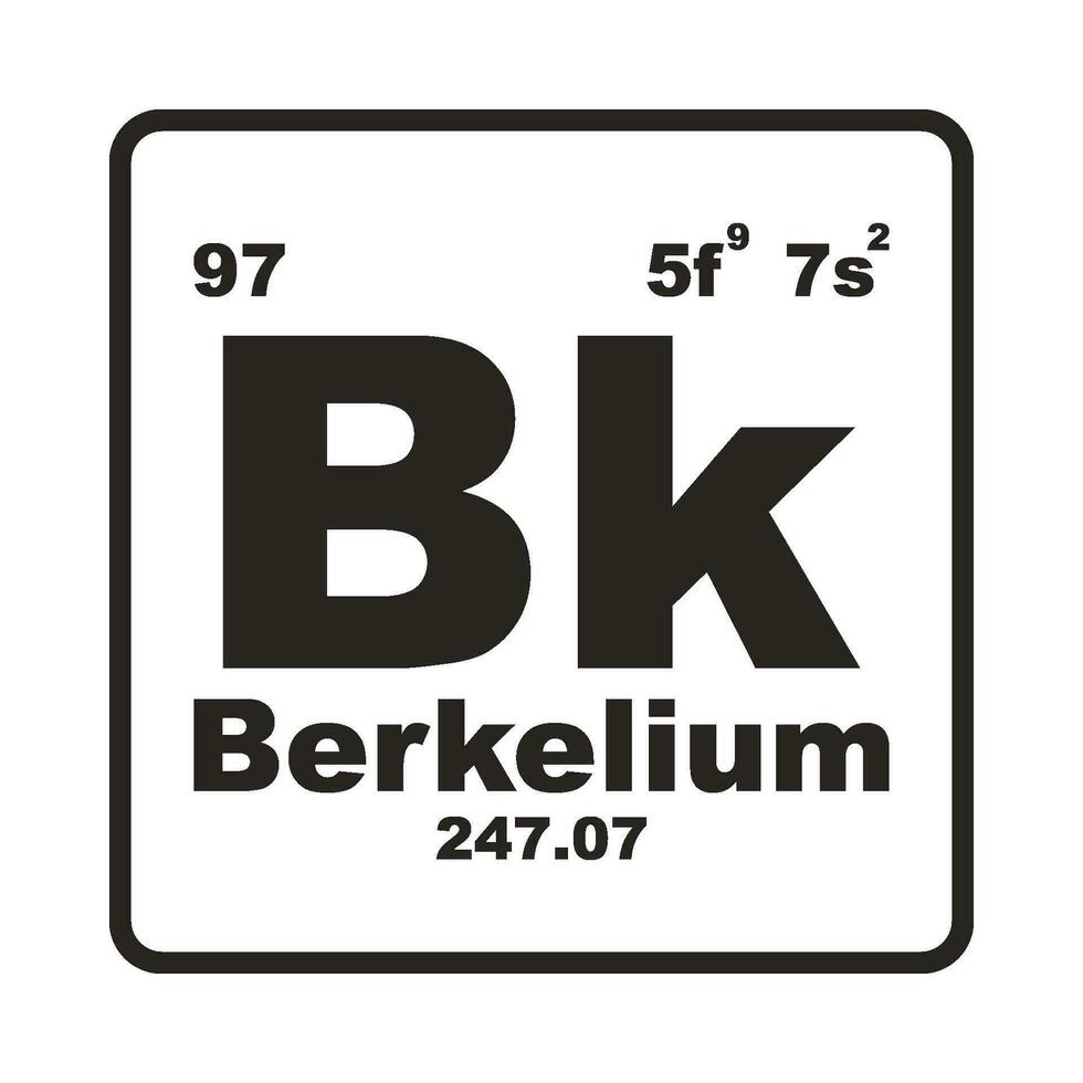 berkelium élément icône vecteur