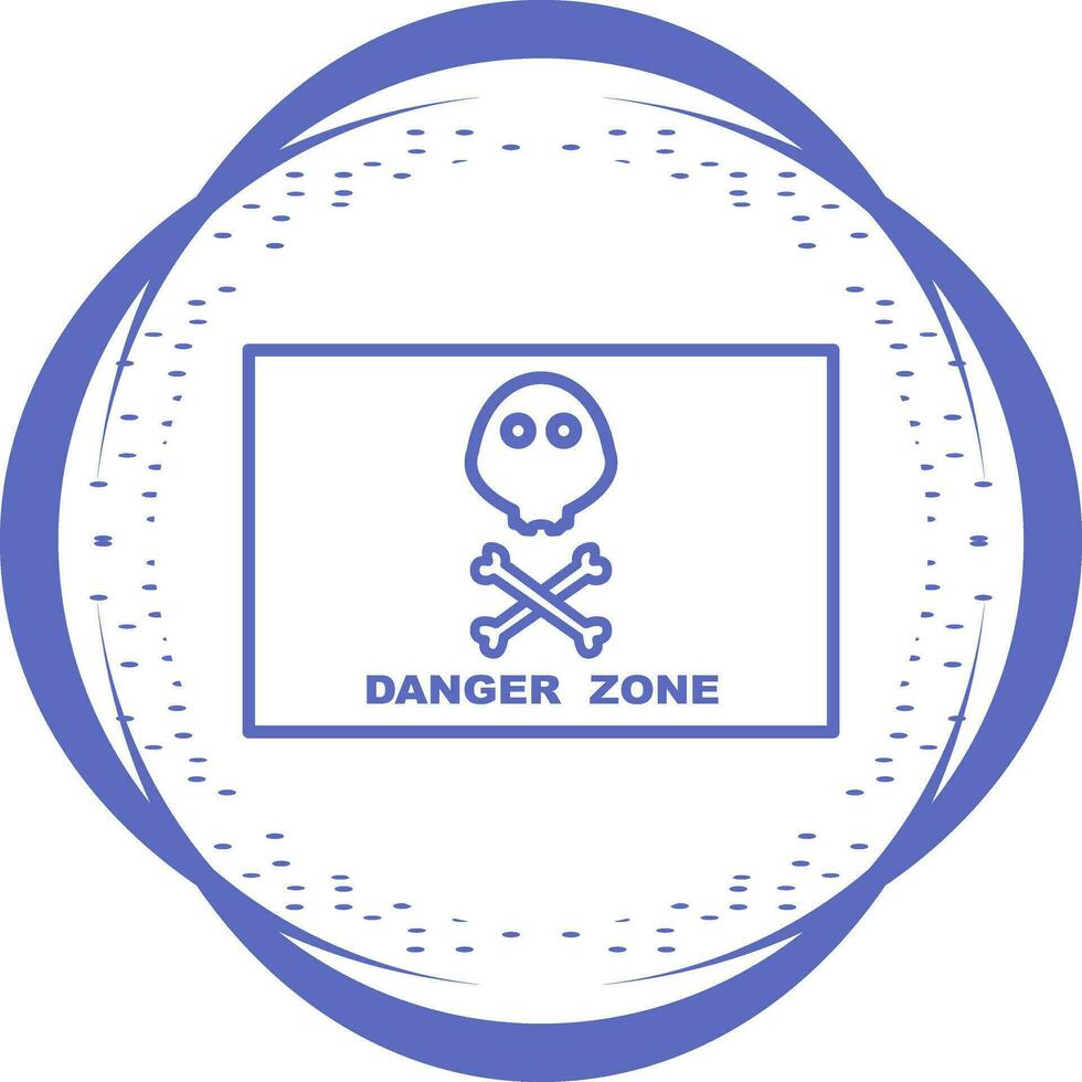 icône de vecteur de zone de danger