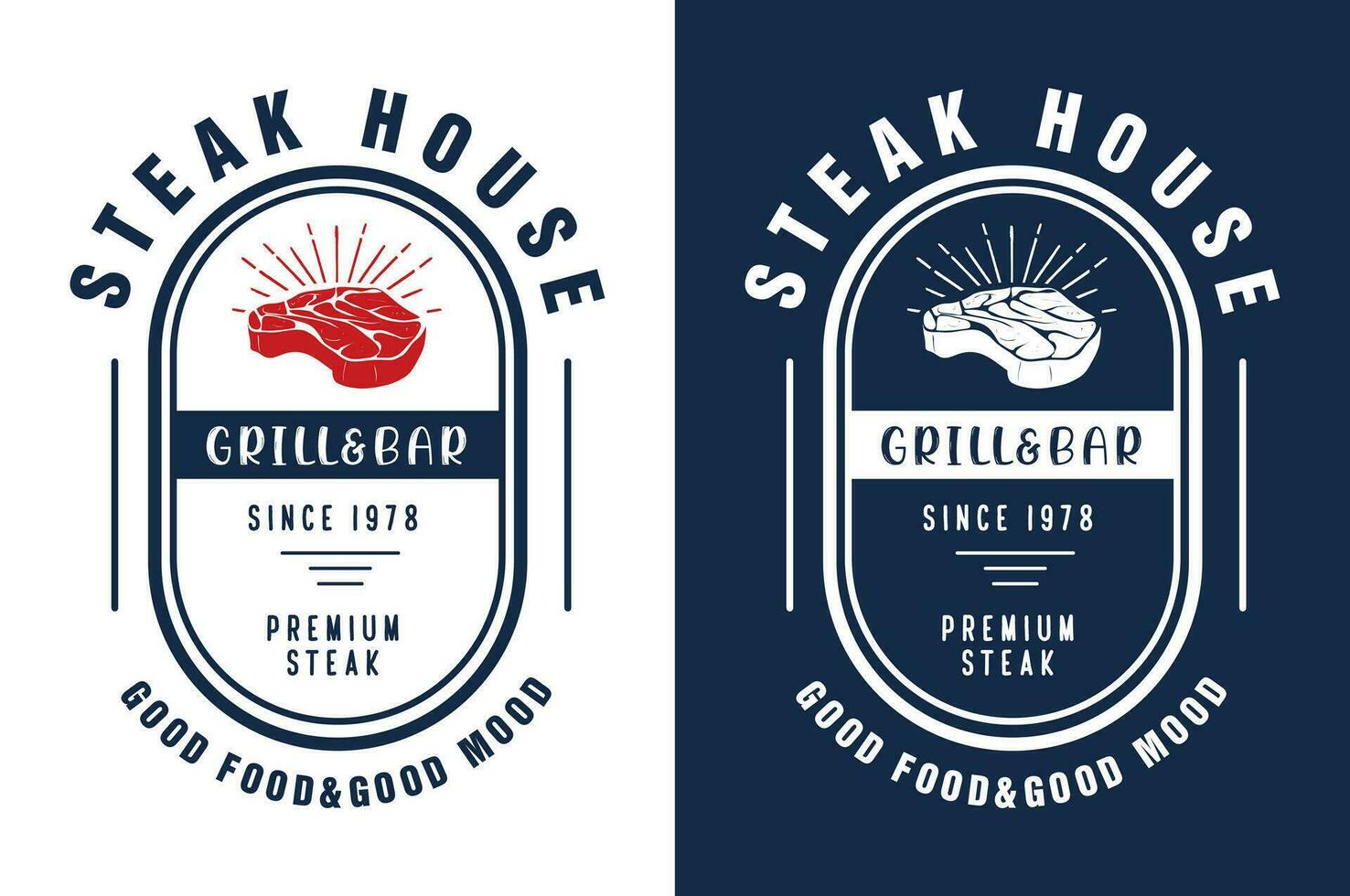 steak maison typographie étiqueter. vecteur illustration.