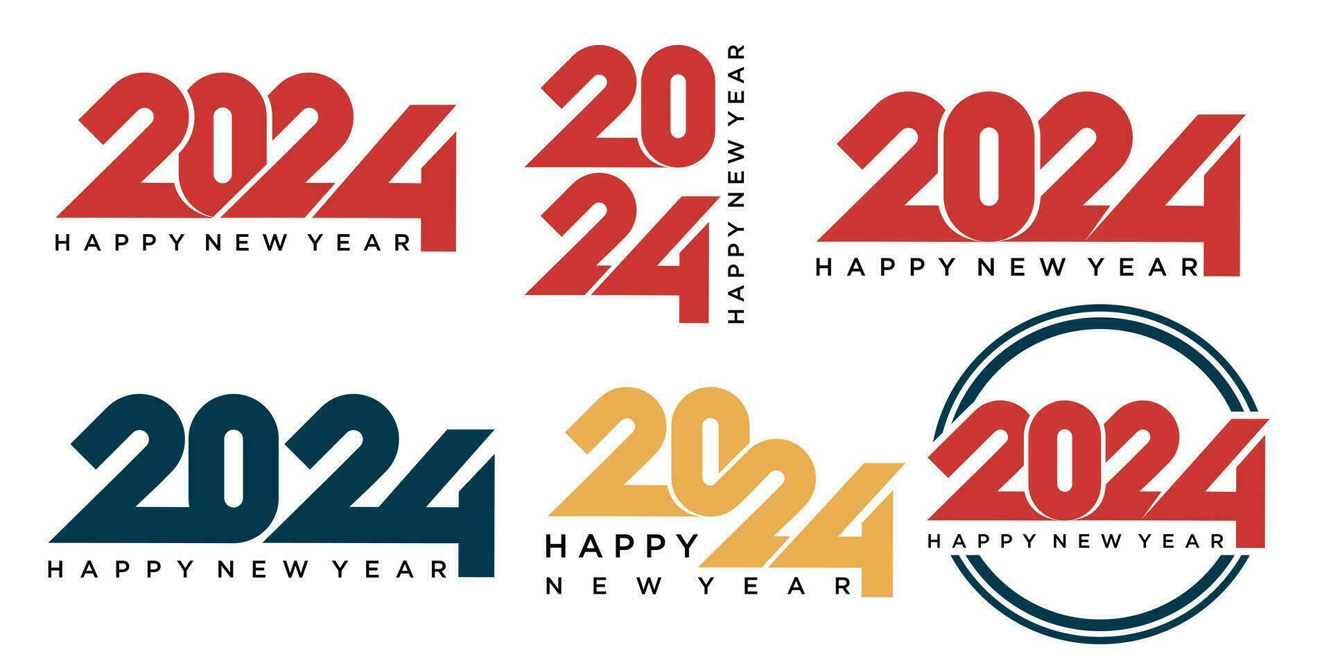 2024 content Nouveau année logo texte conception. 2024 nombre conception modèle. vecteur illustration.