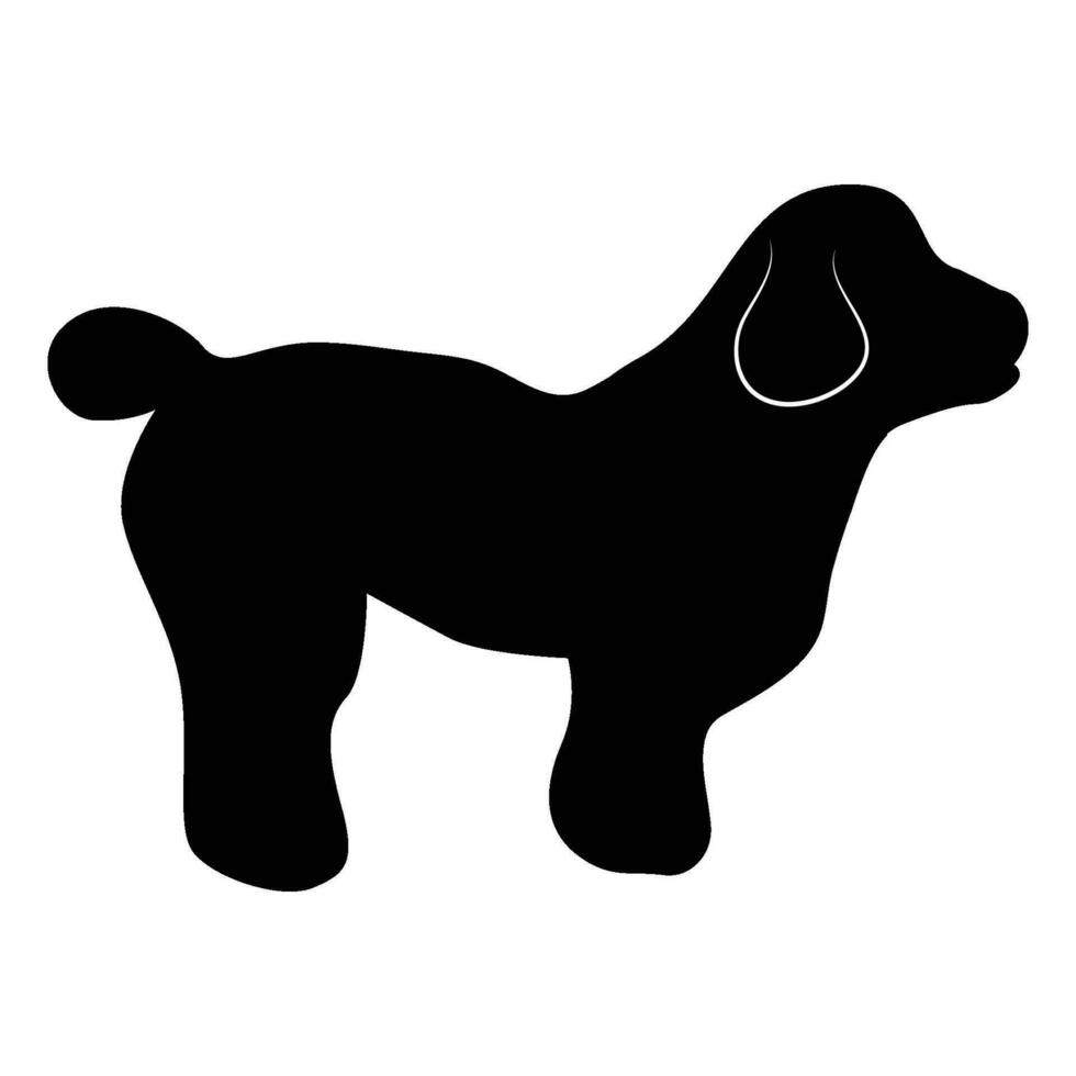chien ligne icône vecteur illustration symbole conception