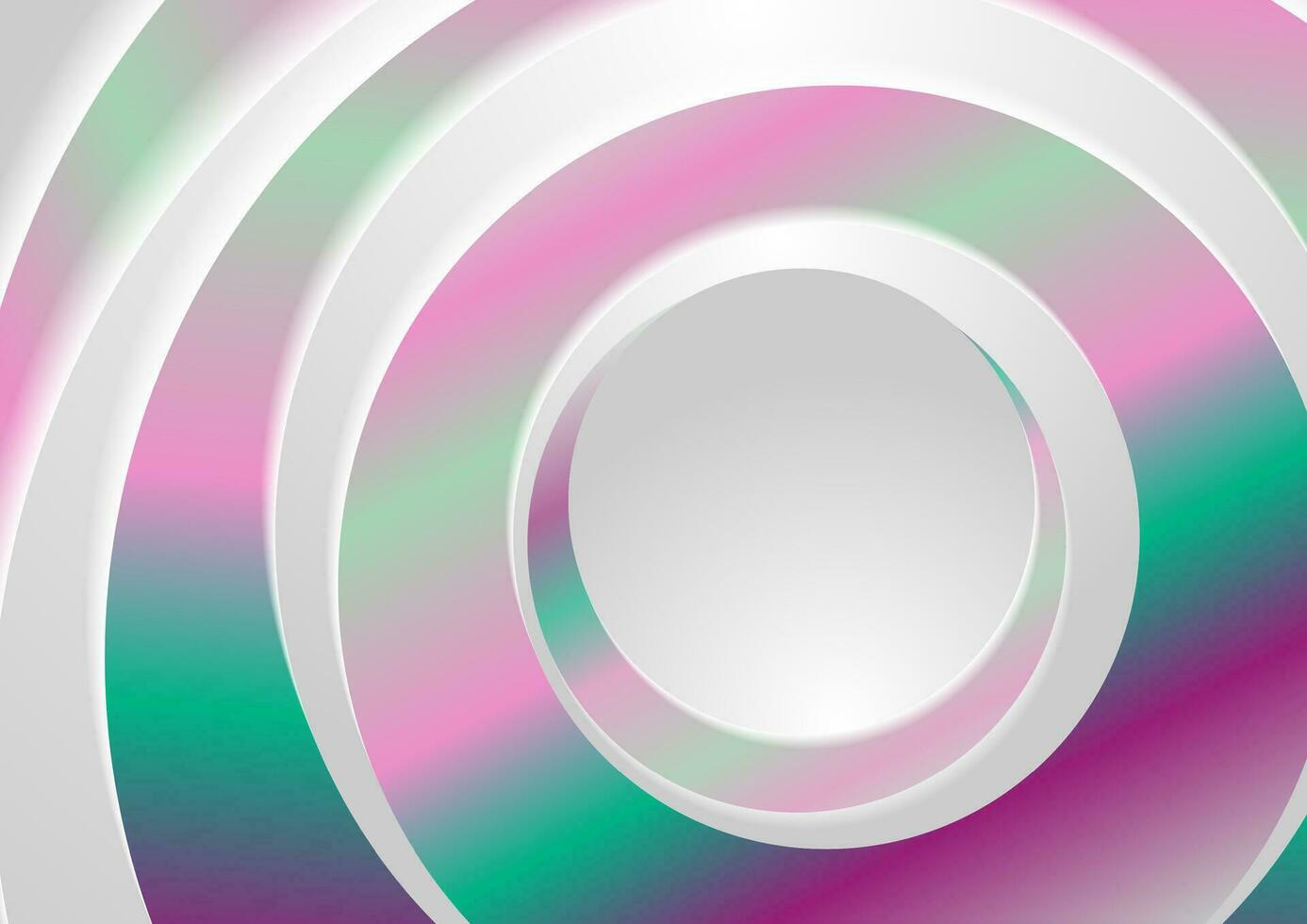 holographique abstrait anneaux cercles géométrique Contexte vecteur