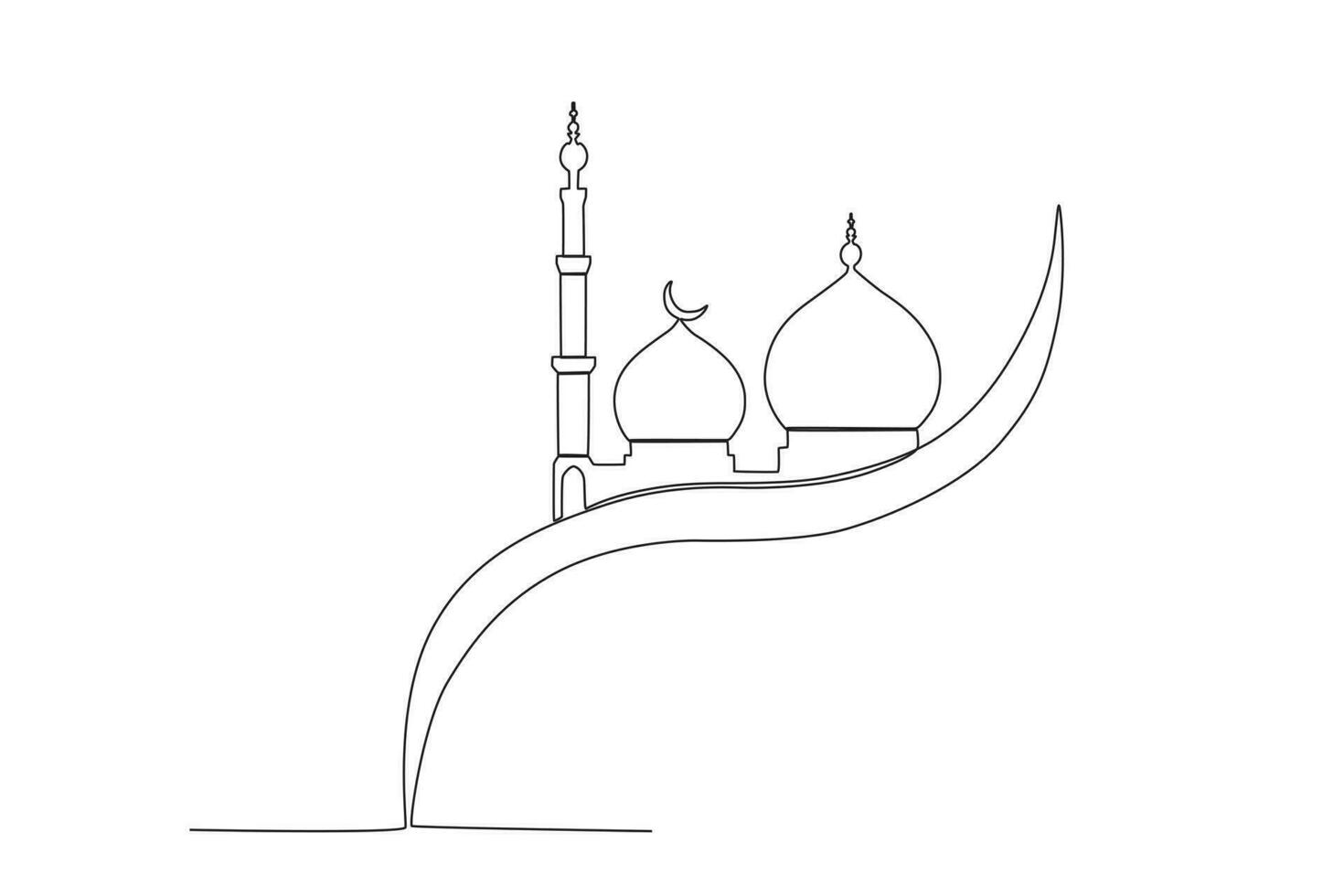 une mosquée de les musulmans vecteur