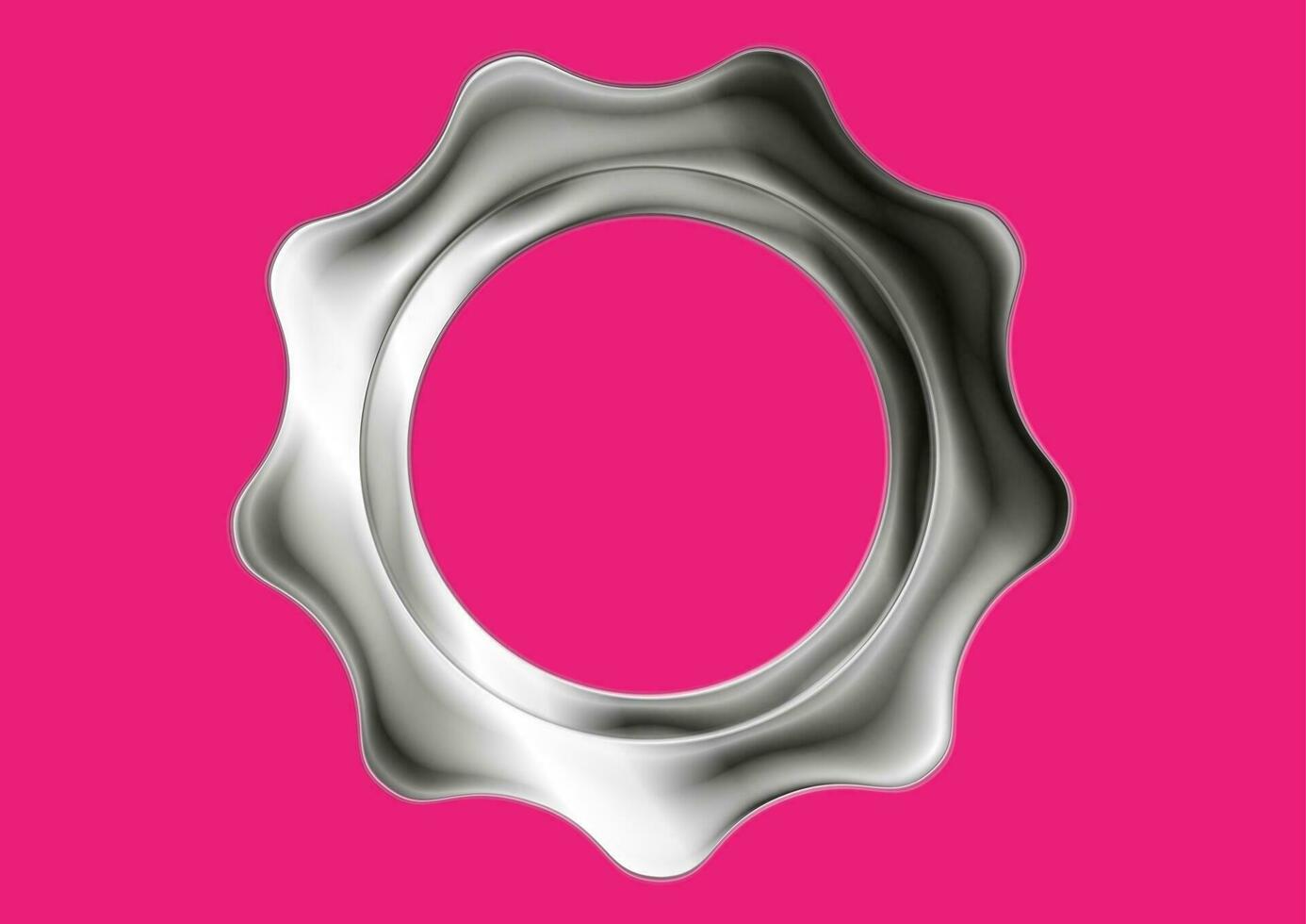 abstrait argent métal équipement sur rose Contexte vecteur