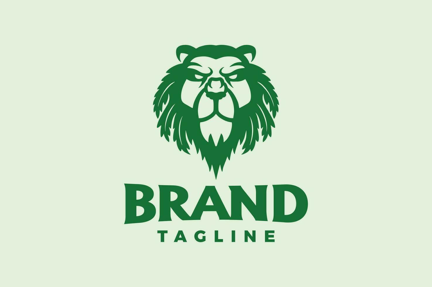 Lion cannabis logo vecteur
