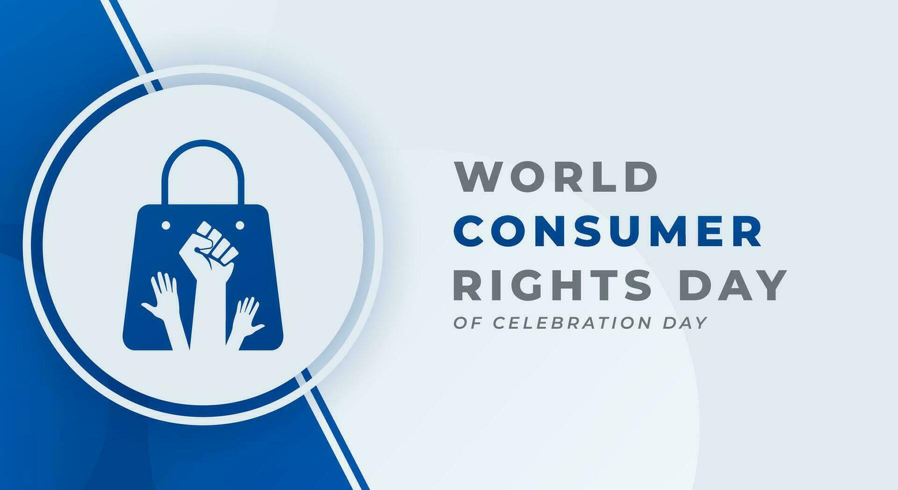 monde consommateur droits journée fête vecteur conception illustration pour arrière-plan, affiche, bannière, publicité, salutation carte