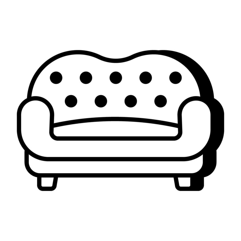 icône du design moderne du canapé vecteur