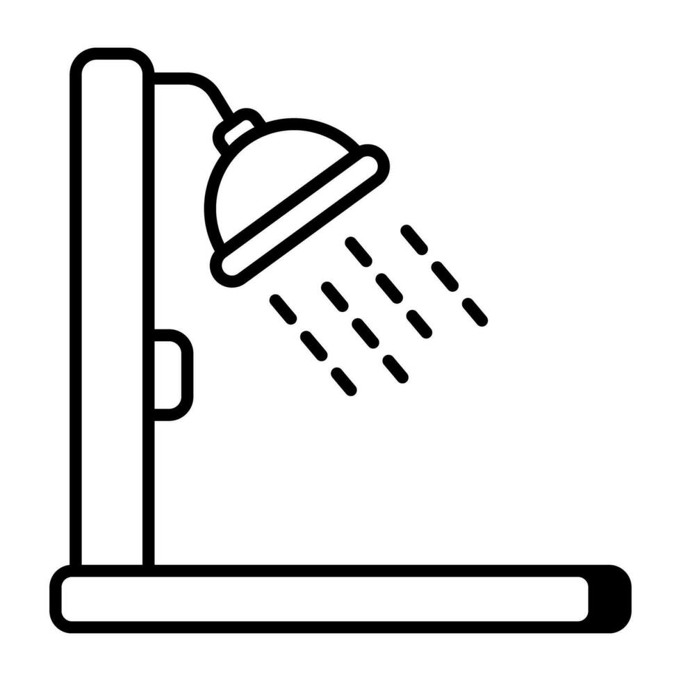 icône de conception unique de douche vecteur