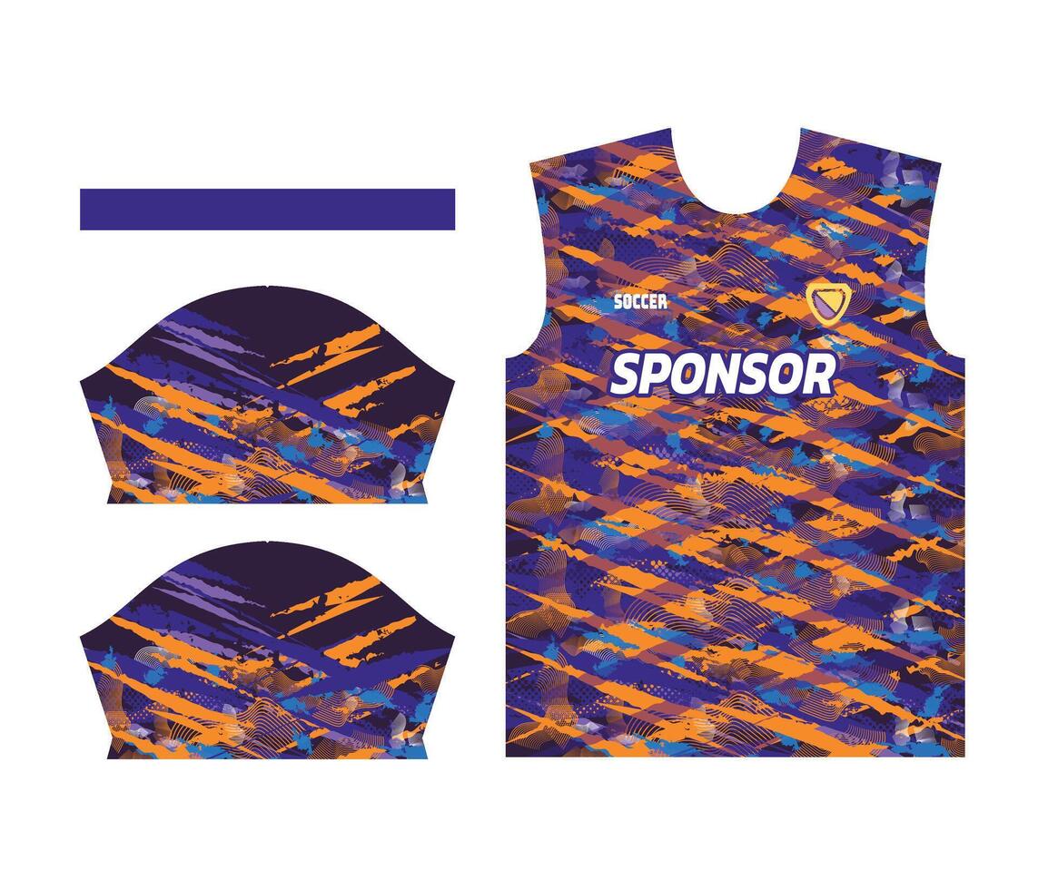 coloré des sports Jersey conception pour sublimation ou football trousse conception pour sublimation vecteur