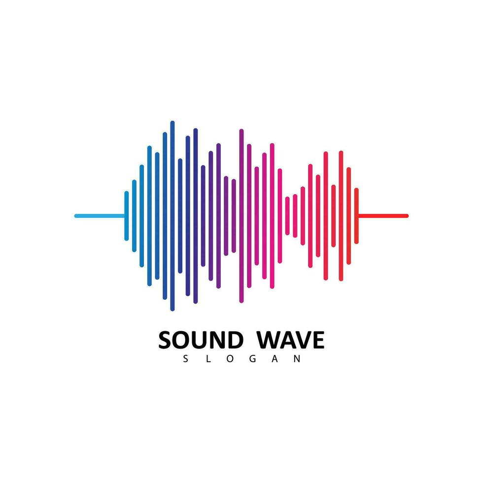 l'audio coloré vague logo. vecteur égaliseur élément. du son vague illustration logo vecteur icône modèle