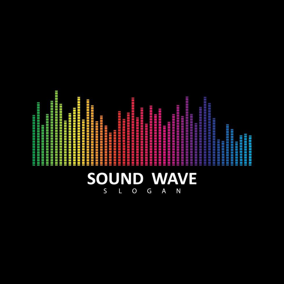 l'audio coloré vague logo. vecteur égaliseur élément. du son vague illustration logo vecteur icône modèle