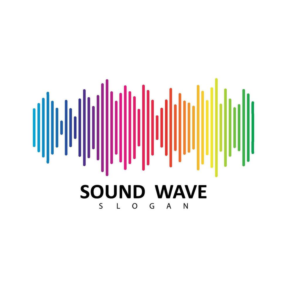 l'audio coloré vague logo. vecteur égaliseur élément. du son vague illustration logo vecteur icône modèle