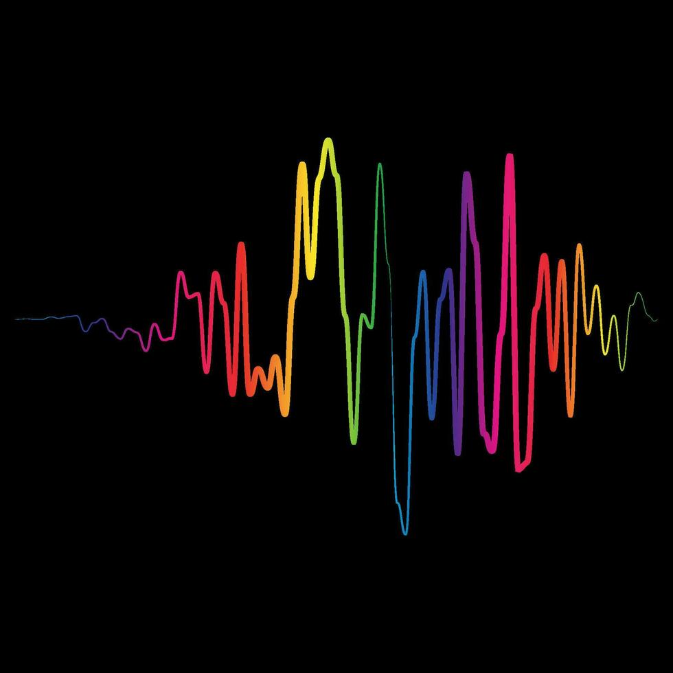 modèle de conception d'illustration vectorielle d'ondes sonores vecteur