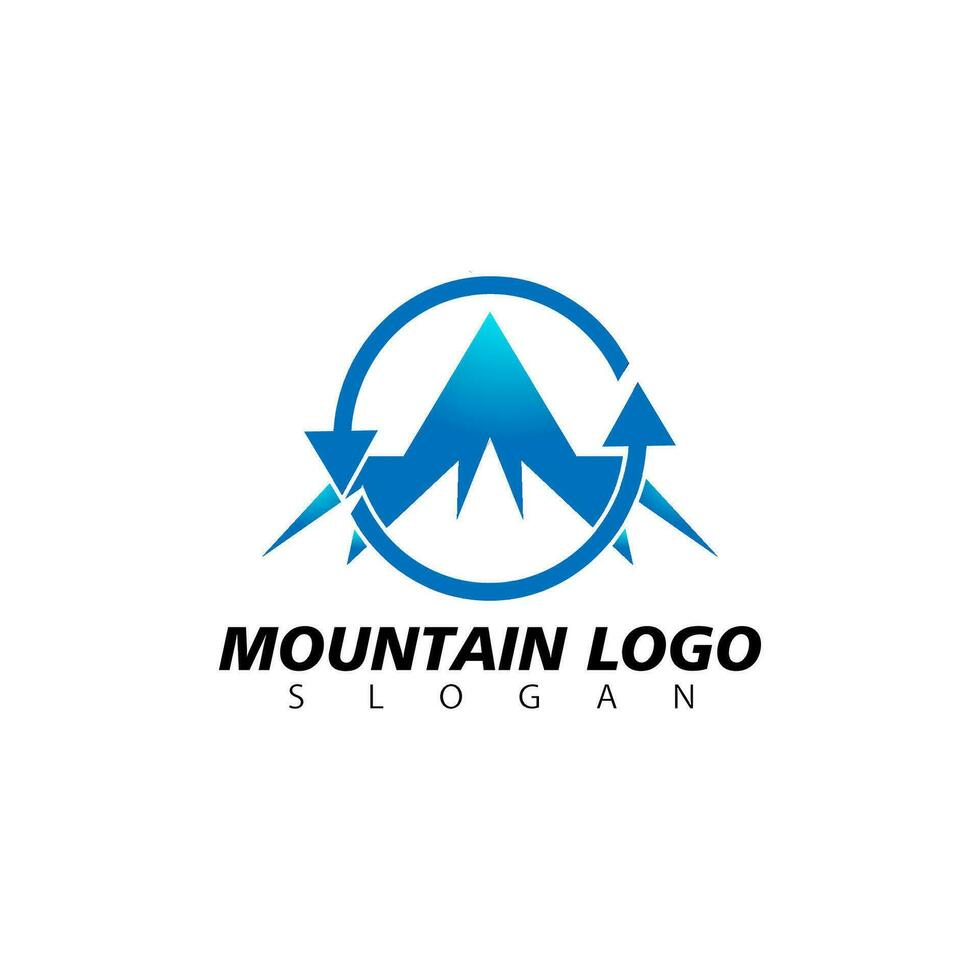 modèle de logo de montagne. illustrateur de vecteur