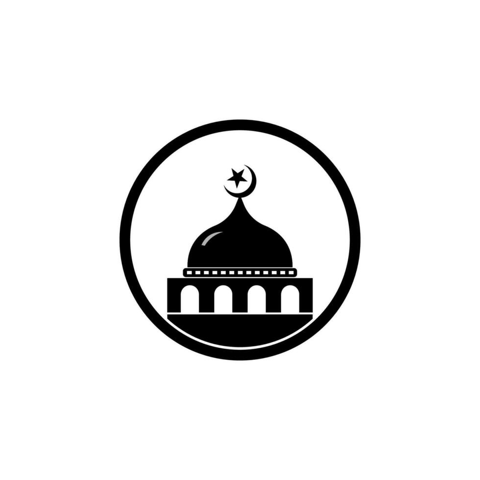 modèle de conception mosquée icône vector illustration