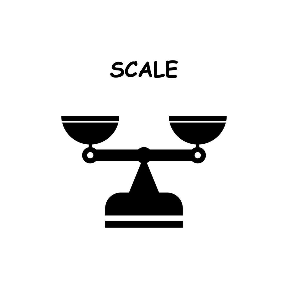 équilibre échelle icône isolé sur blanc Contexte. vecteur illustration