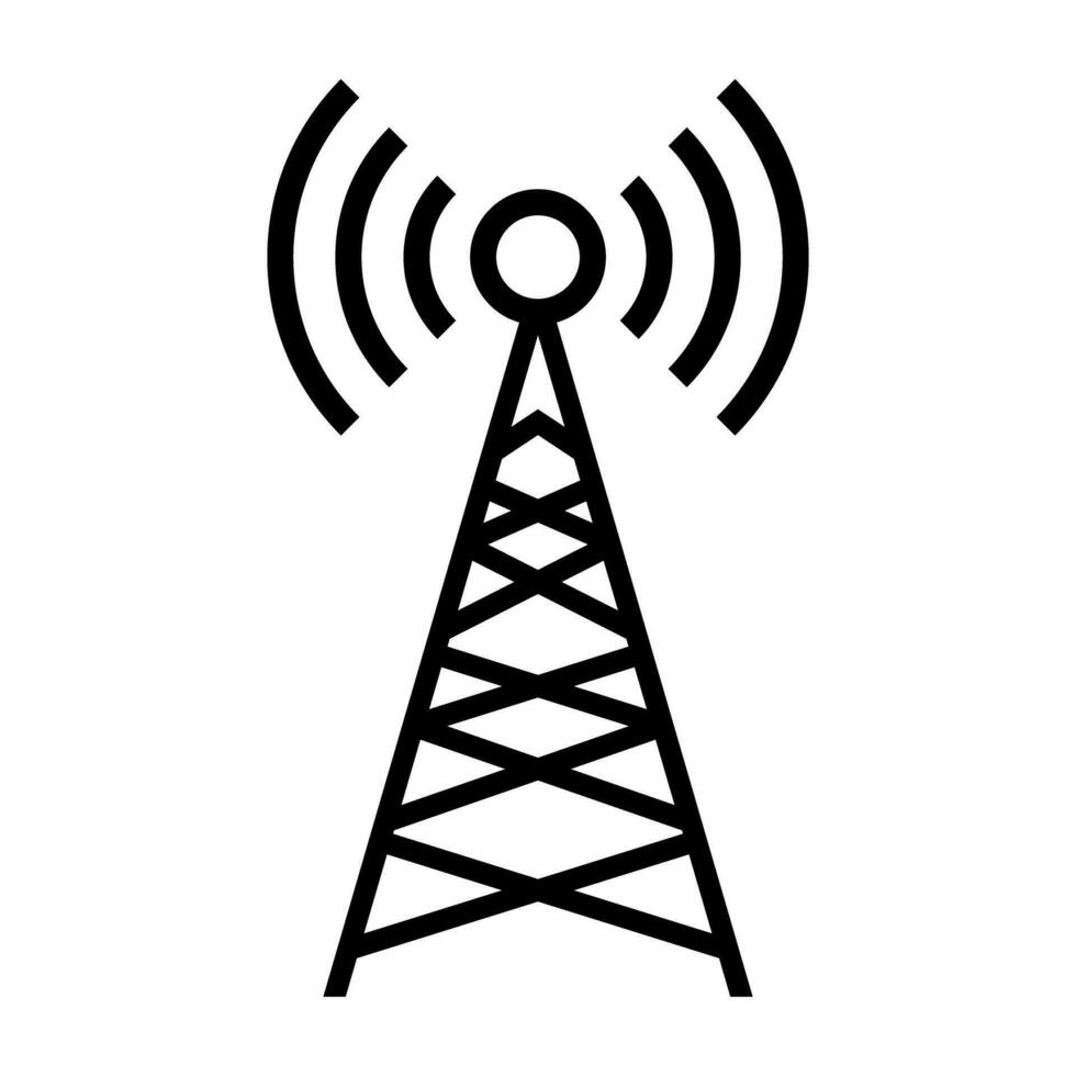 radio transmission la tour. la communication la tour. cellulaire opérateur signe. vecteur. vecteur