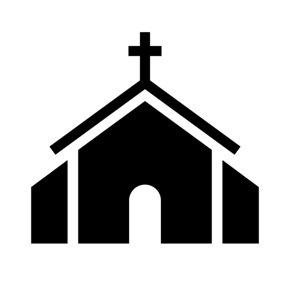 église silhouette icône. chapelle. Christian. vecteur. vecteur