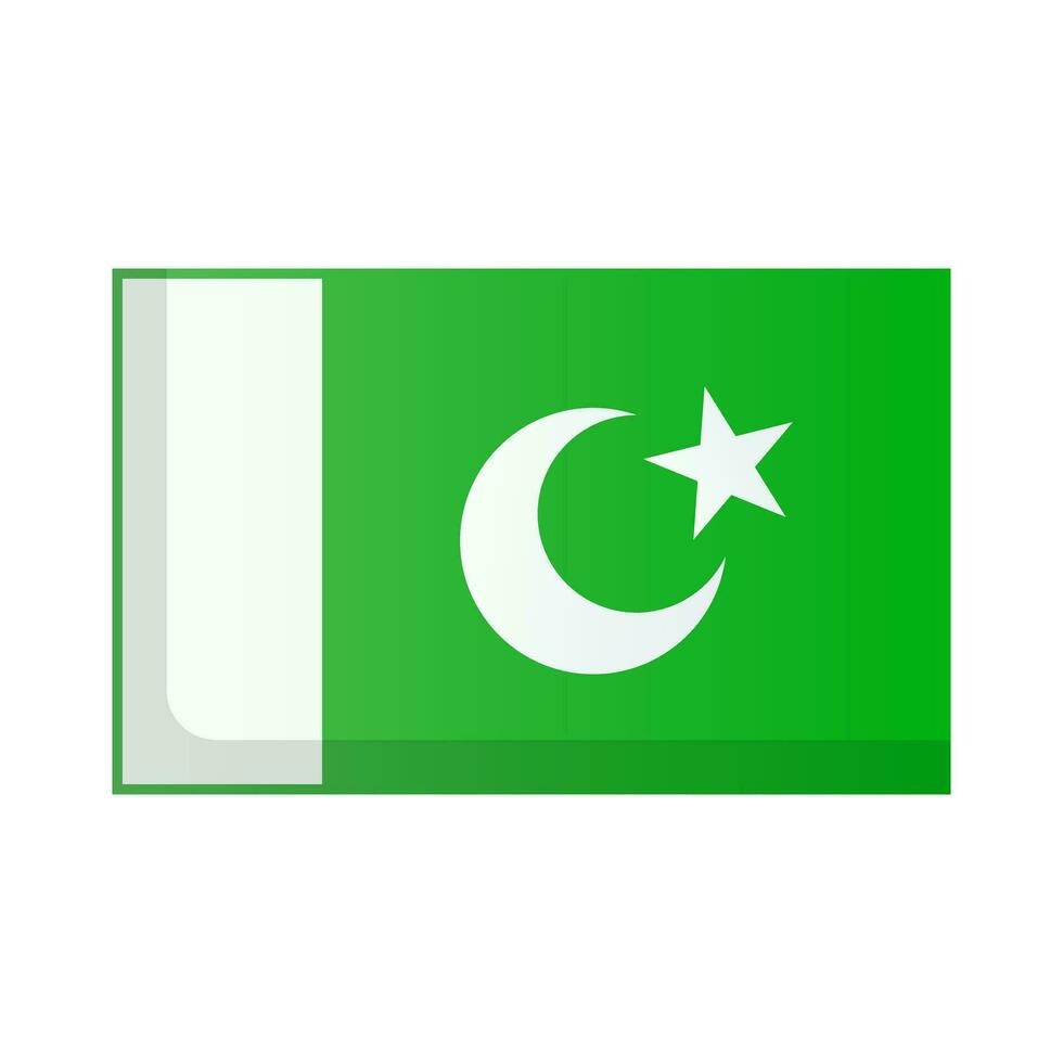 moderne Pakistan drapeau icône. vecteur. vecteur