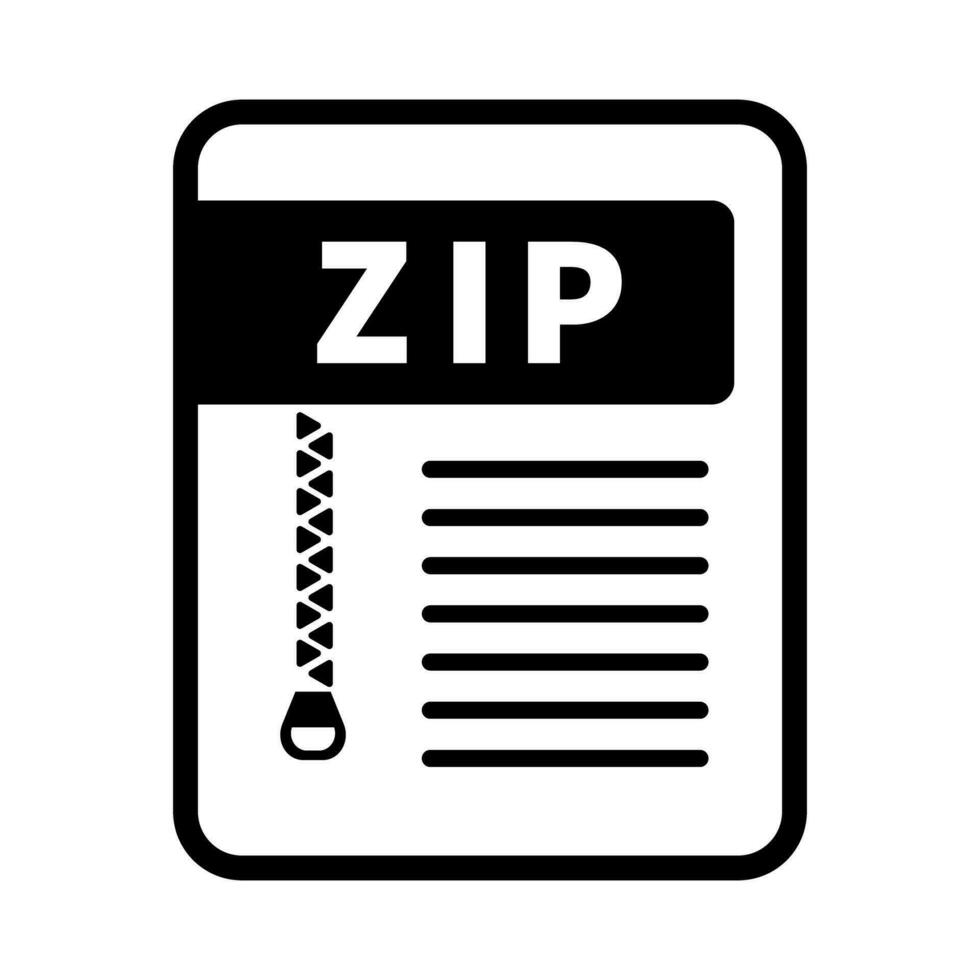 Zip *: français fichier icône. Les données compression extension. vecteur. vecteur