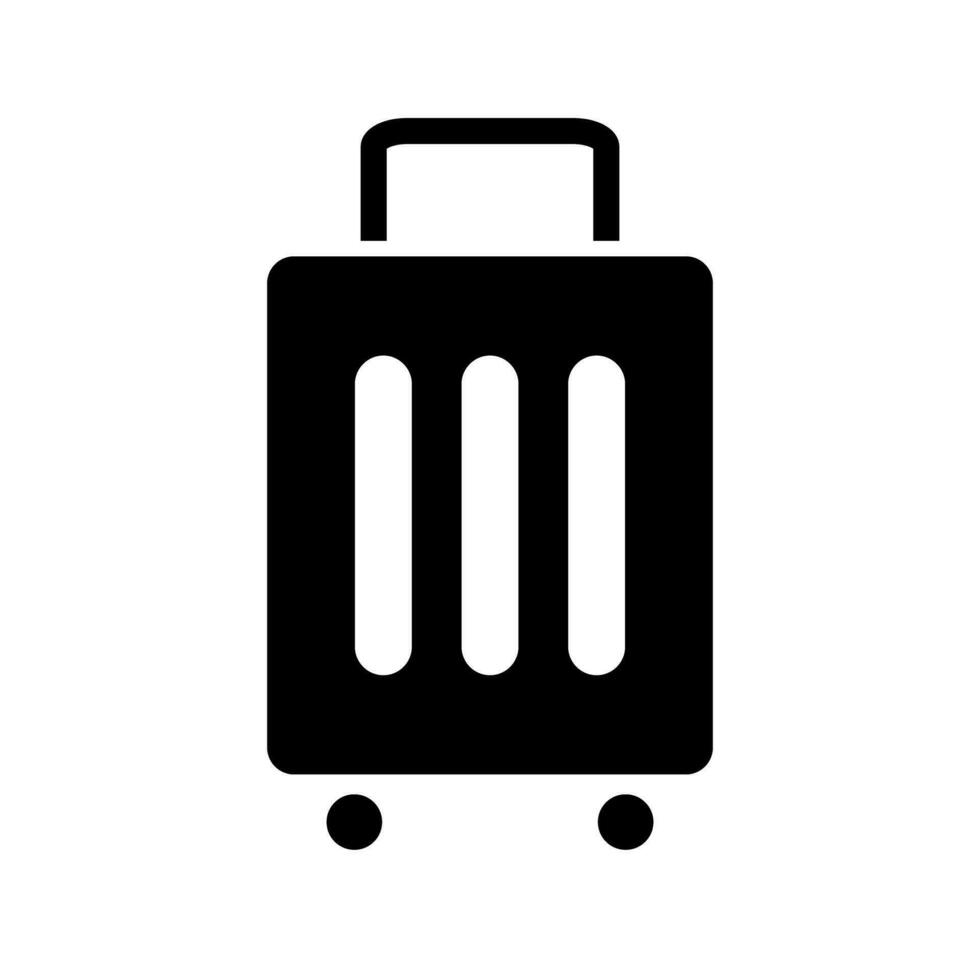 valise silhouette icône. bagage. Voyage bagage. vecteur. vecteur