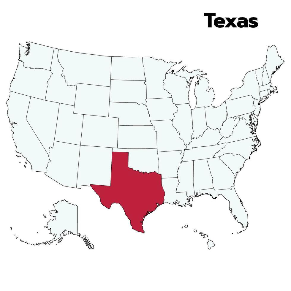 Texas carte avec Etats-Unis drapeau. Etats-Unis carte vecteur