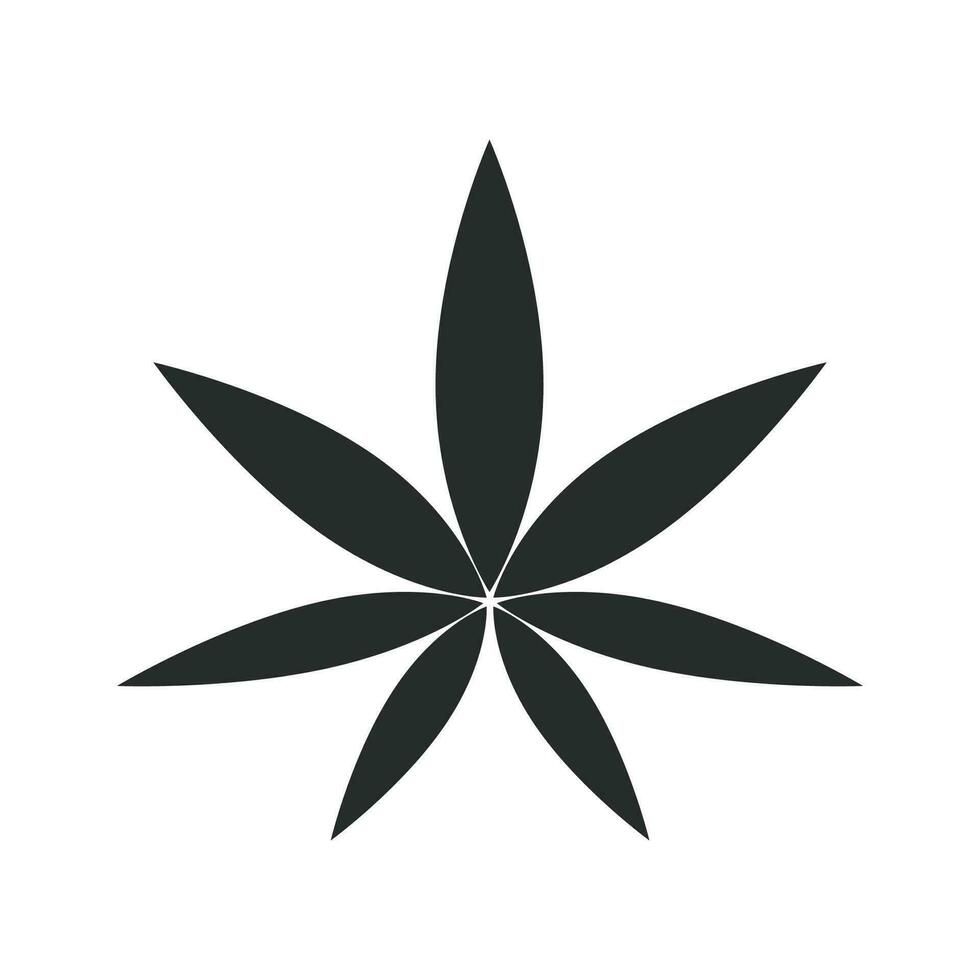 marijuana feuille icône vecteur conception illustration cannabis symbole