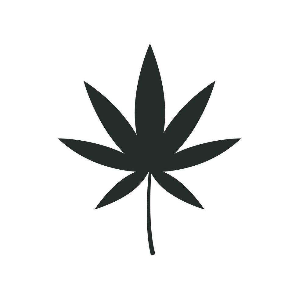 marijuana feuille icône vecteur conception illustration cannabis symbole