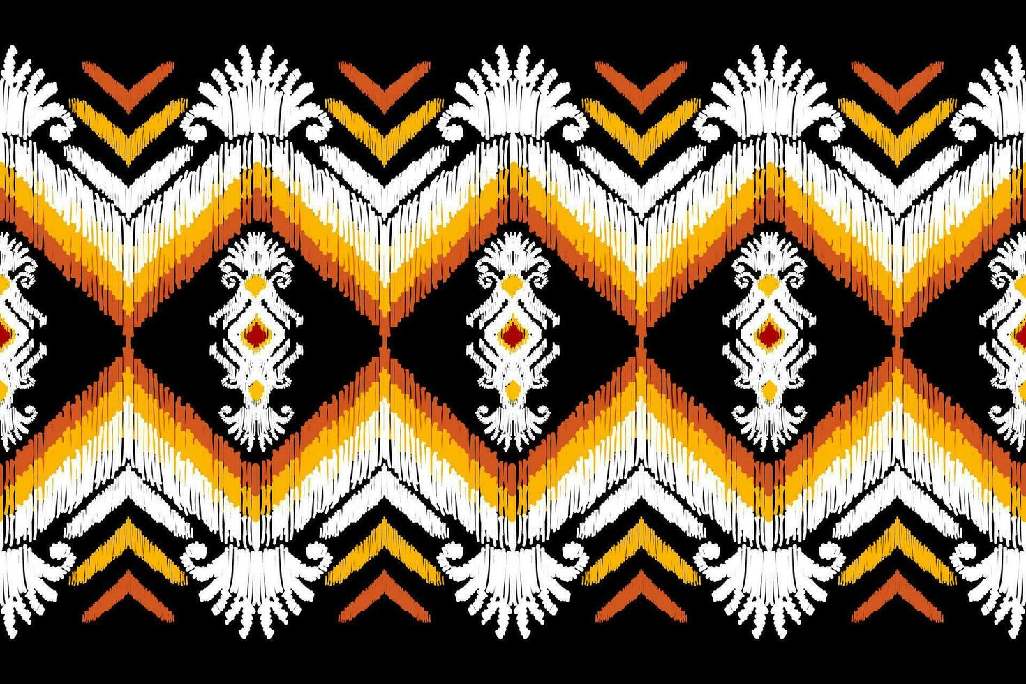 traditionnel ikat, aztèque abstrait vecteur modèle, sans couture modèle dans tribal, populaire broderie et mexicain style.