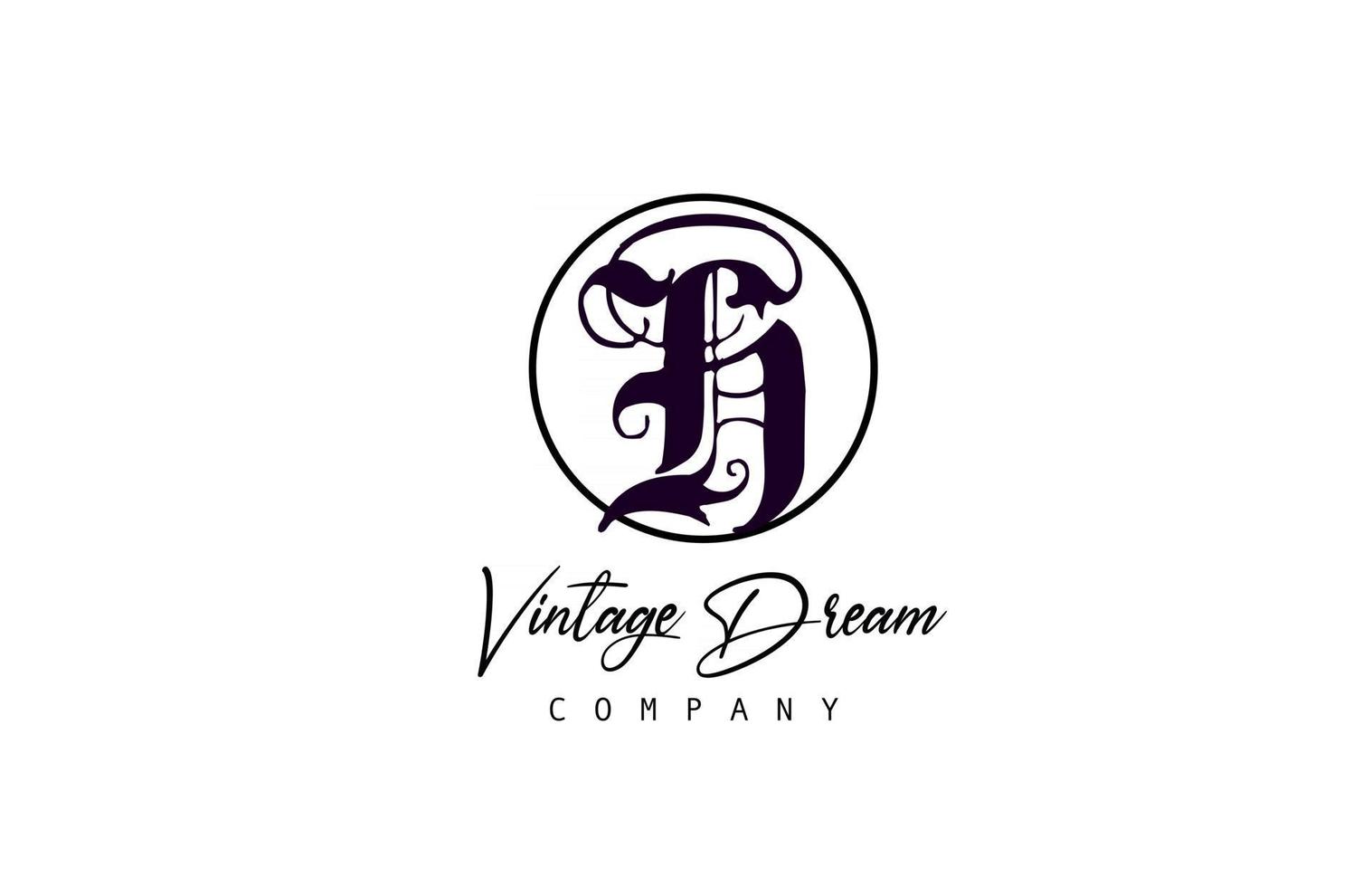 h alphabet lettre icône logo. concept de design vintage pour entreprise et entreprise. identité d'entreprise en noir et blanc avec un style rétro vecteur