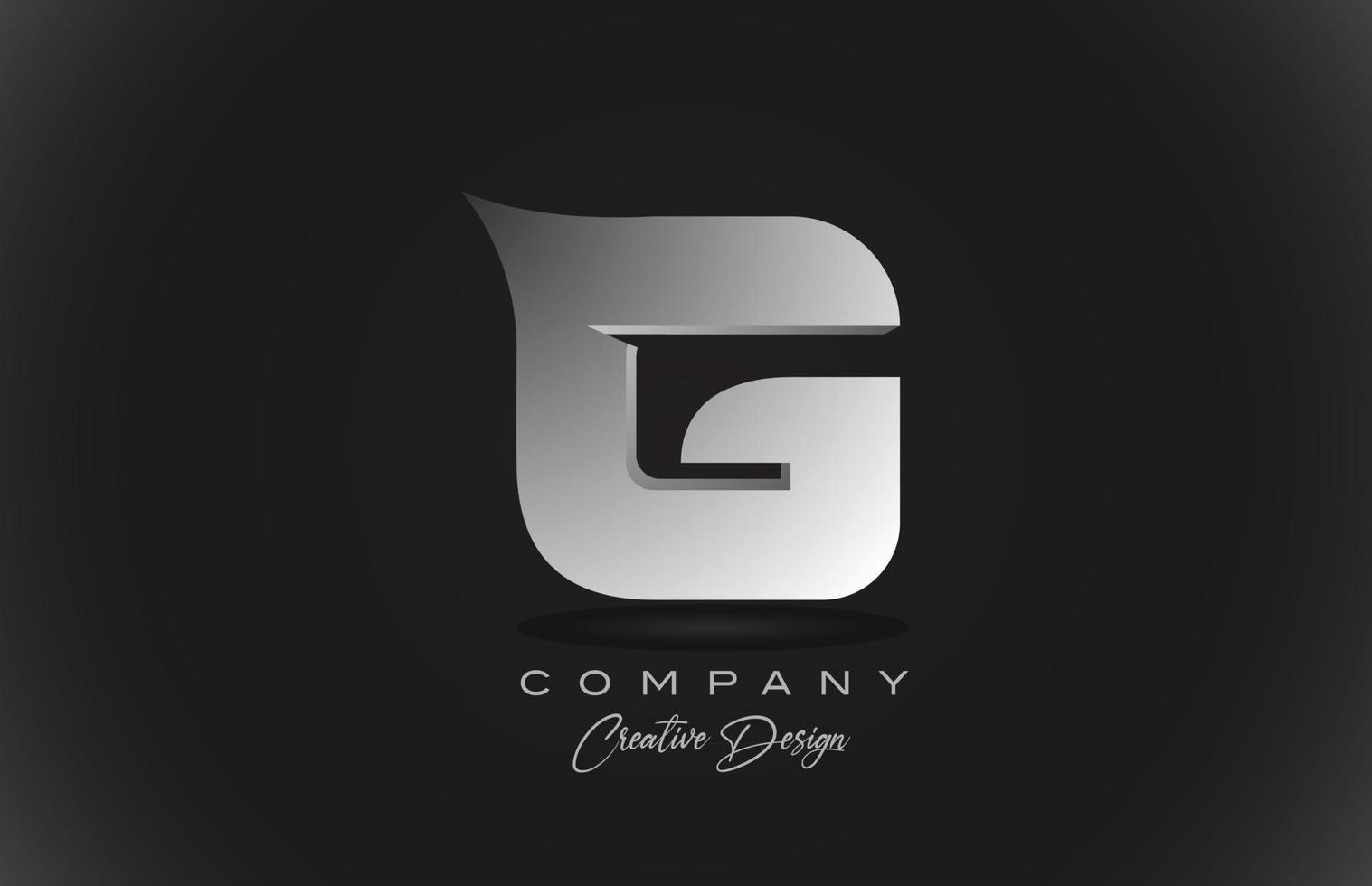 g icône du logo lettre alphabet dégradé blanc avec fond noir. conception créative pour les entreprises et les entreprises vecteur