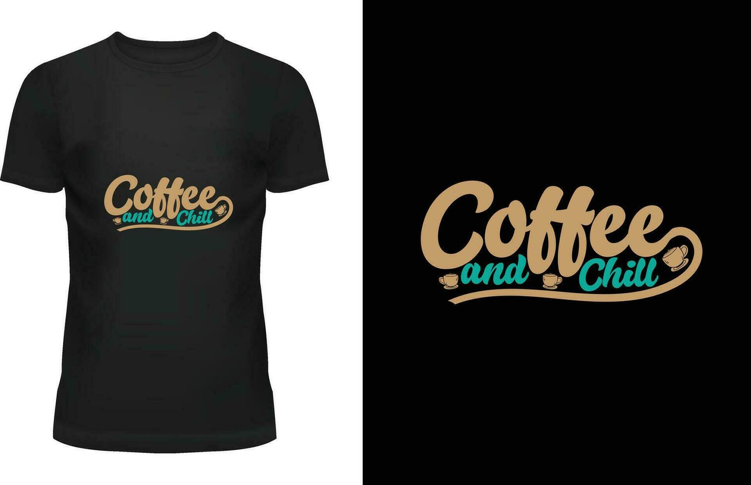 conception de t-shirt de café vecteur